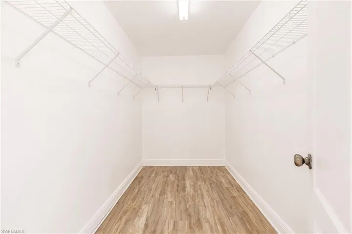 Spacious closet with wood-type flooring