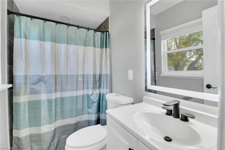 Owners Bathroom with Shower, lighted and heated mirror.