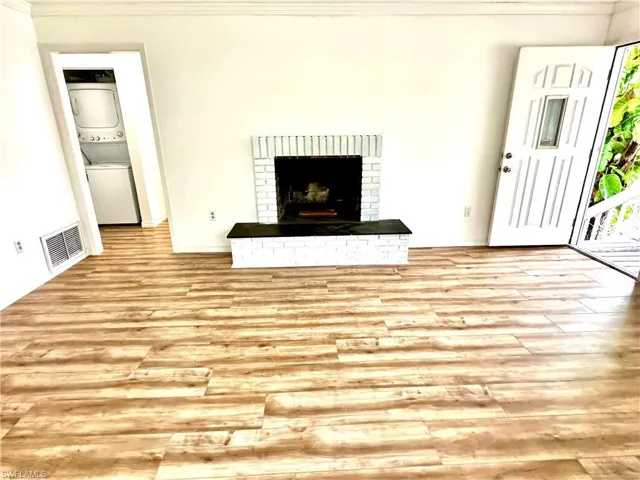 Wood burning fireplace can be used in the main living/great room and below on the ground level as well.