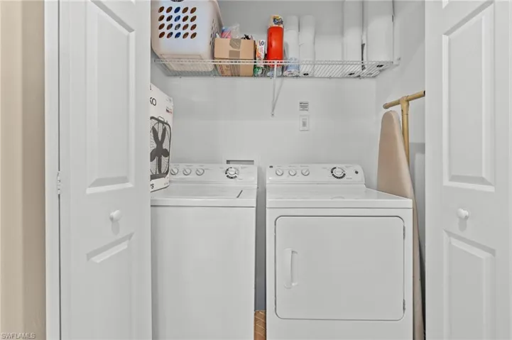 Laundry room featuring washer and dryer
