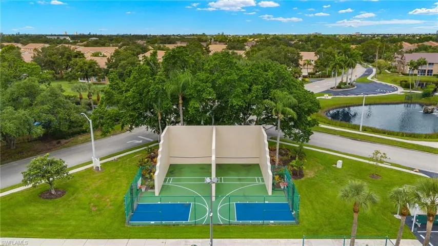 Drone / aerial view of a nearby body of water