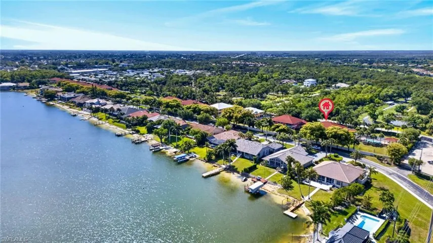 Waterfront properties featuring private boat docks and direct water access