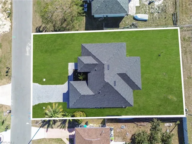 View from above of property