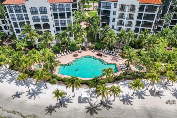 Beach front view of Mirasol pool