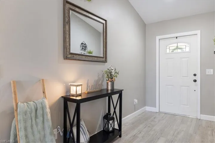 Foyer featuring light hardwood / wood-style floors