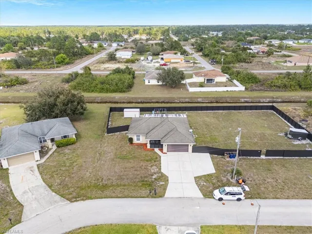 Birds eye view of property