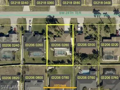 Aerial Parcel Map. Displaying property boundaries and identification numbers for the property