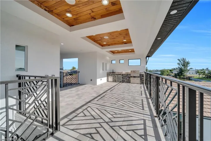 Balcony featuring a grill