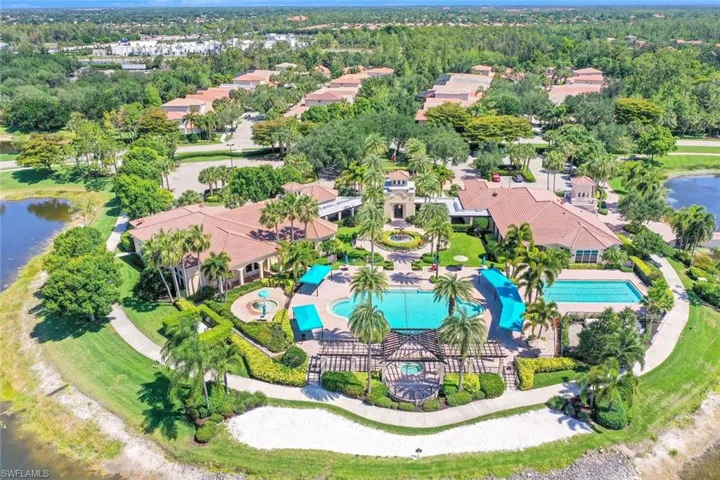 Aerial View of Clubhouse and amenities