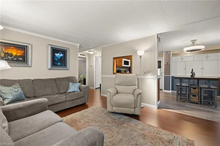 View of Kitchen/Dining From Living Area