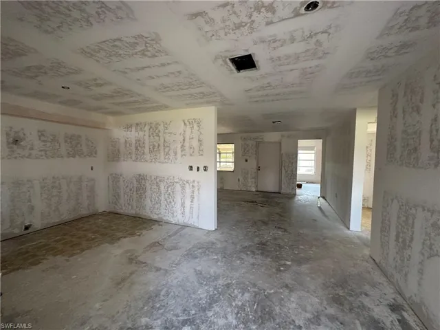 view looking from the back to the front of the unit