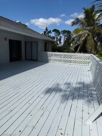 View of wooden deck
