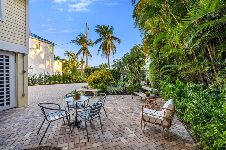 Rear patio and yard