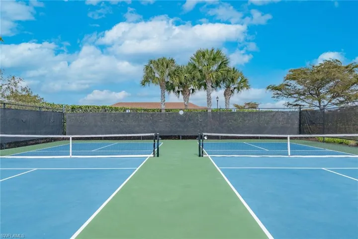 View of tennis court