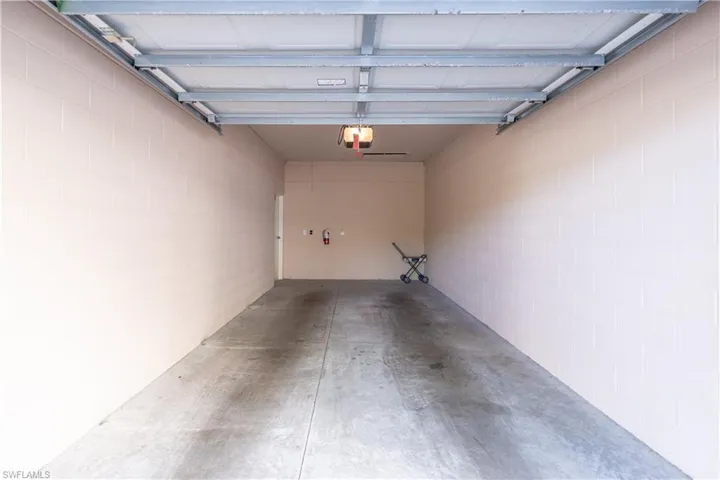 Extra deep garage (23.5' deepX11' wide) with automatic garage door opener