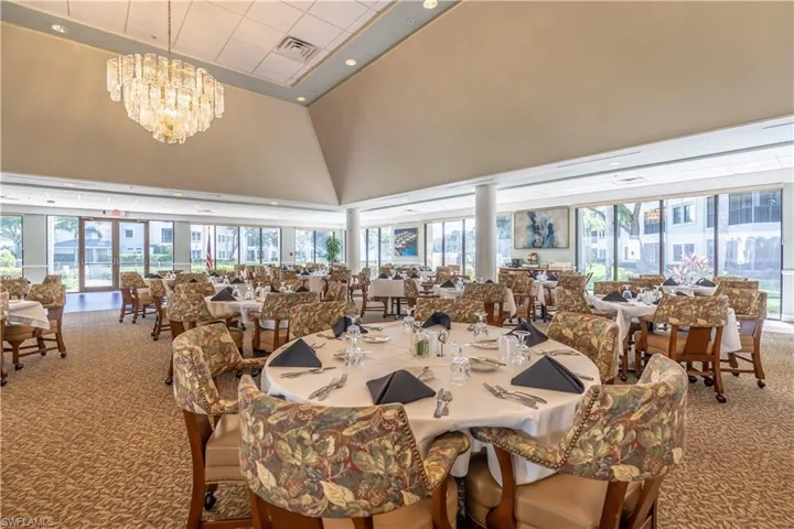Dining room with lake view