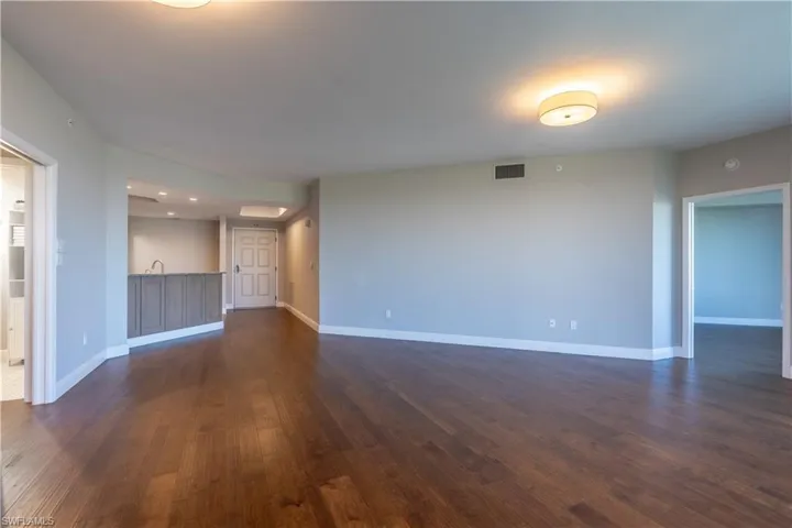 Entry way looking towards kitchen and laundry room
