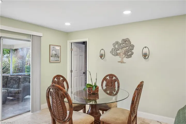 View of dining space