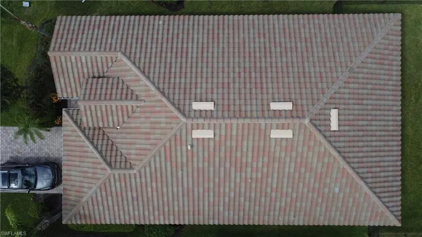 Aerial view of roof.