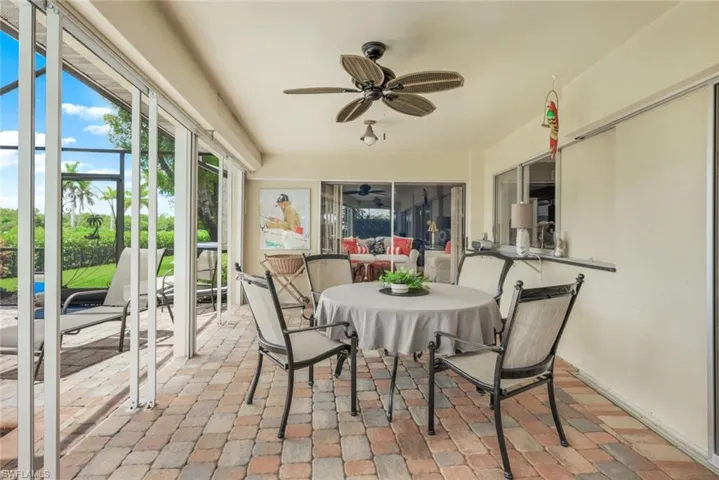Covered Patio with Electric Shutters