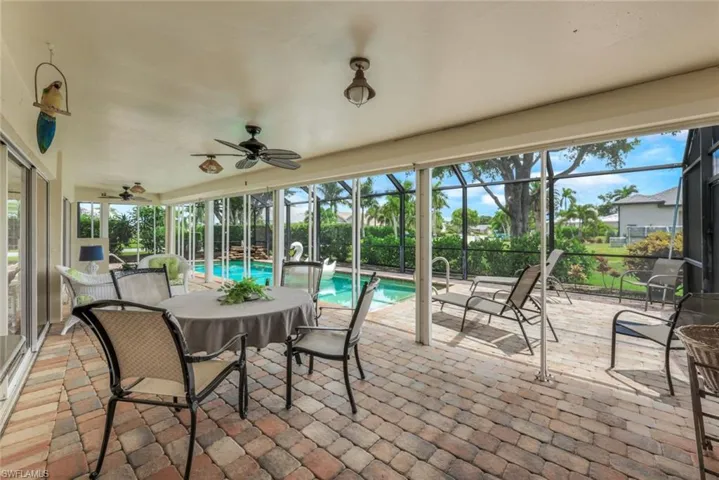 Covered Patio with Electric Shutters