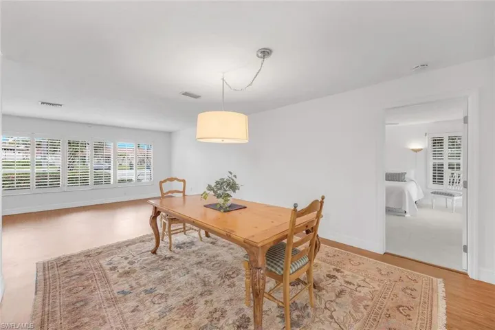 Dining Area with Sliders to covered patio