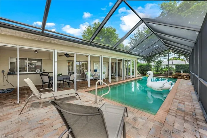 Sun deck and pool area