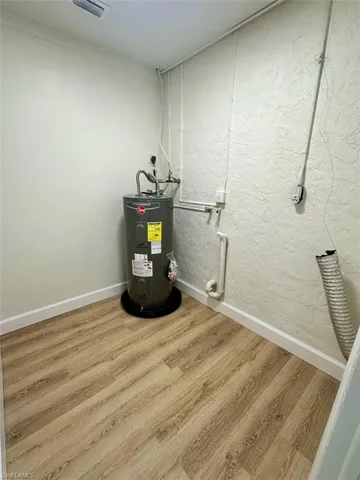 Utility room with water heater