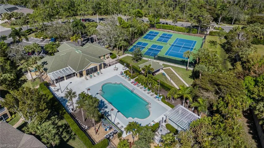 Birds eye view of property