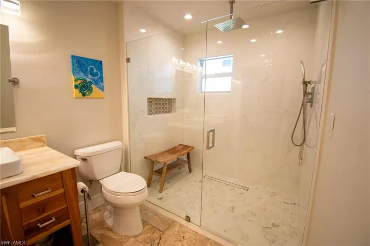 Walk in with rain shower