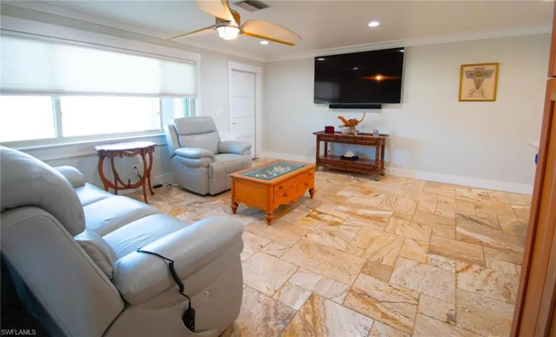 Living room view from quest bedrooms