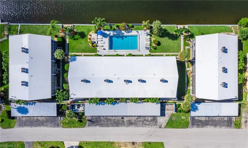 Bird's eye view of a pool