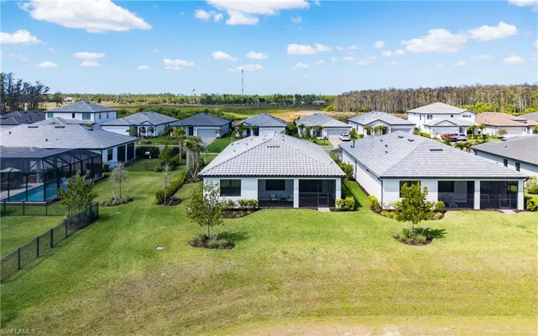 Aerial perspective of suburban area