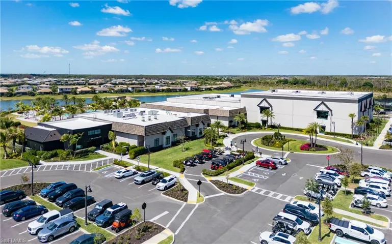 Aerial view of a large body of water