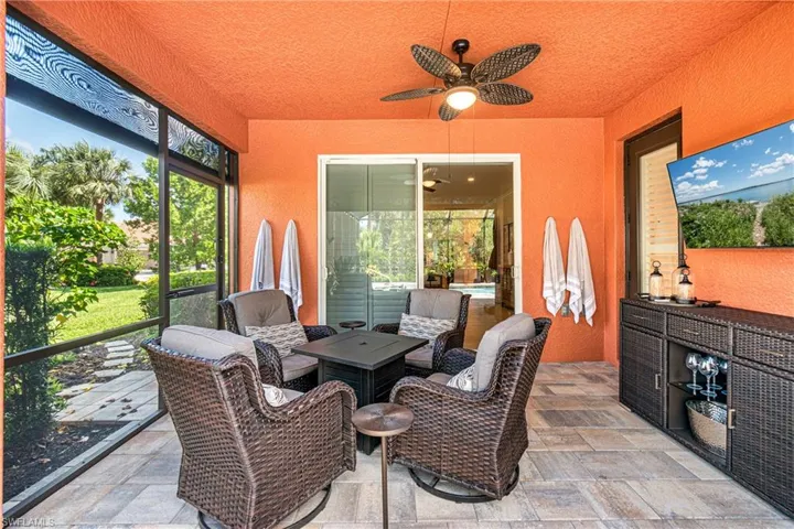 GREAT VIEW OF JUST HOW HUGE THIS COVERED ENTERTAINMENT AREA UNDER YOUR LANAI TRULY IS!