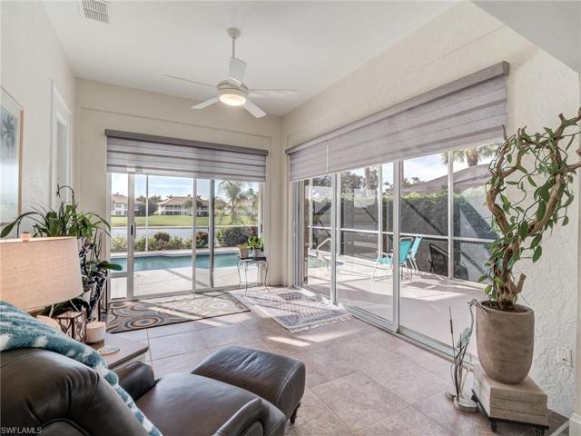 Sunroom with tile flooring