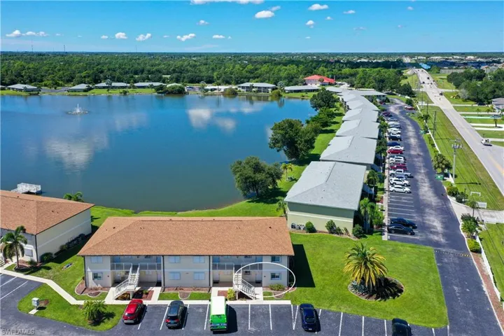 Aerial view of a large body of water