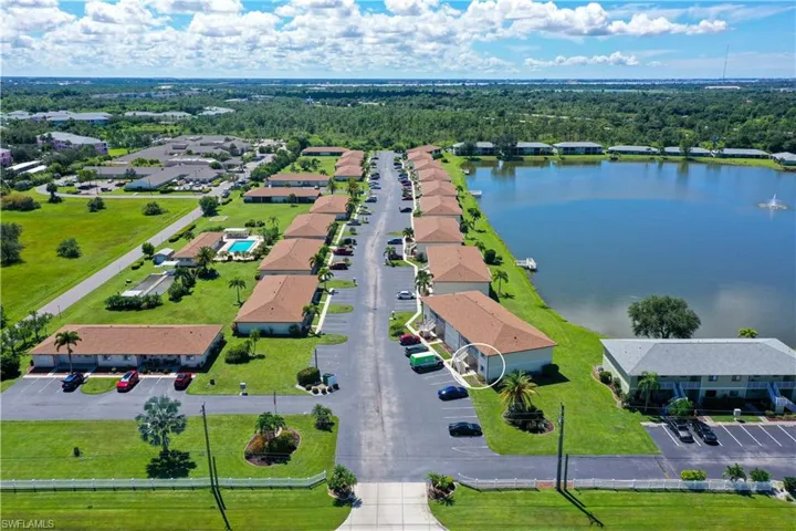 Drone / aerial view of a large body of water