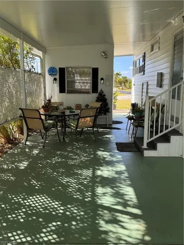 Carport and seating area