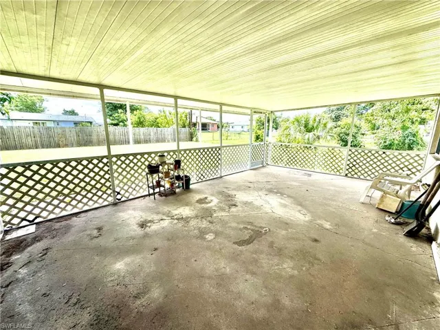 Screened lanai overlooking the backyard.