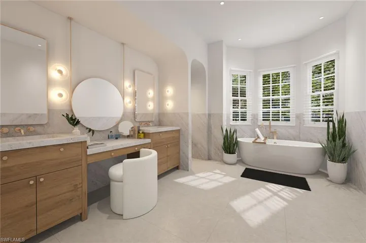 Primary Bathroom Digitally enhanced
