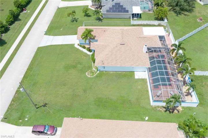 View from above of property