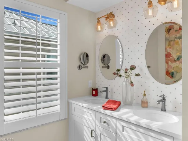 Bathroom featuring vanity