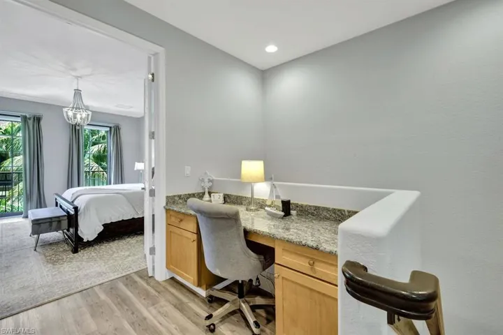 Office Area With Spacious Granite Desk