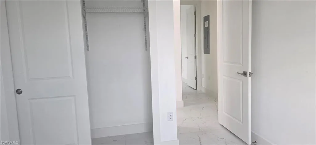 Closet with electric panel