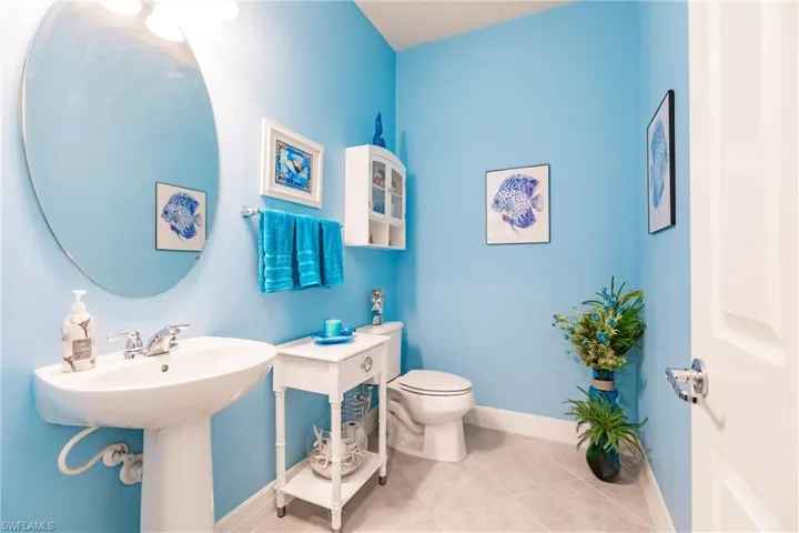 1/2 bath on first floor