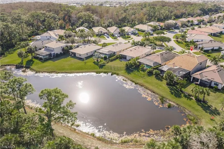 Aerial photo with lake/preserve view