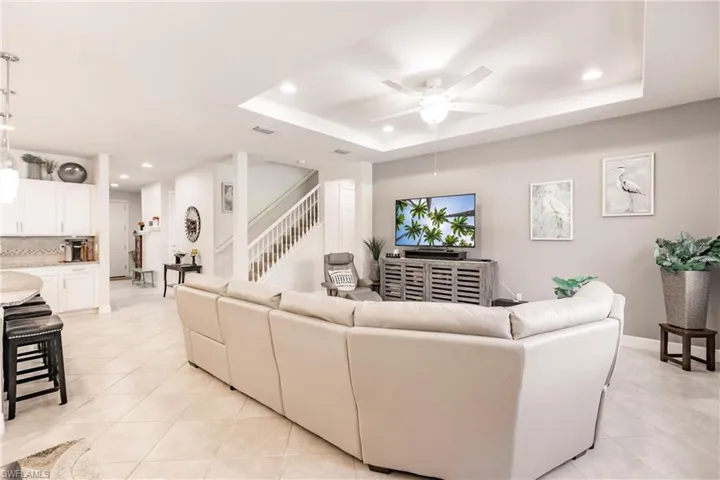 Open concept great room-kitchen-dining room.