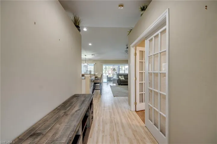 Hall featuring light hardwood / wood-style floors