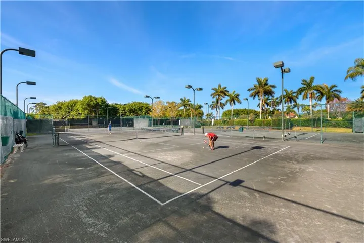View of tennis court